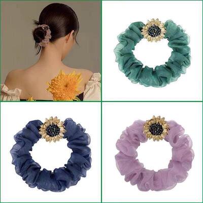 Van Goghs Painted Sunflower Bowel Hair Ring Hair Tie Hair A