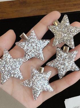 Glitter star clip Five-pointed star side clip fascinator