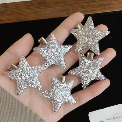 Glitter star clip Five-pointed star side clip fascinator