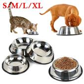 Bowl Bowls Dog Pet Feeding Cat Steel Water Stainless Feeder