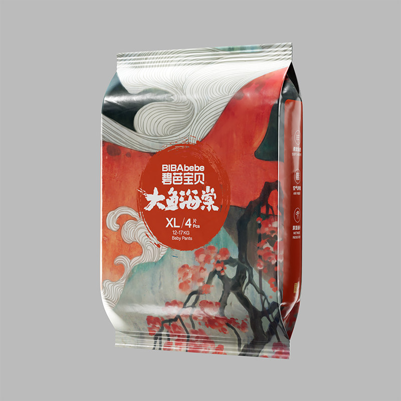 碧芭大鱼海棠婴儿试用装L/2XL/3XL铂金Pro大码透气超薄宝宝尿不湿