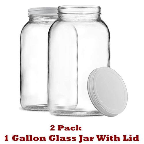 Large Glass Jar Gallon Mason Jar for Storage Wide Mouth