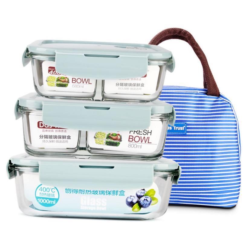 glass food storage container box for micro-wave oven