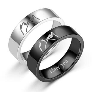 Titanium Steel Ring For Men Women Couple Ring Lovers Promise