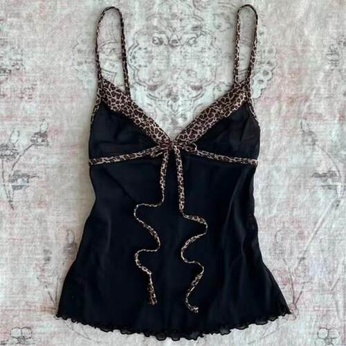 Harajuku Retro Gothic Y2K Emo Girls Camisole Top Sexy Slim C