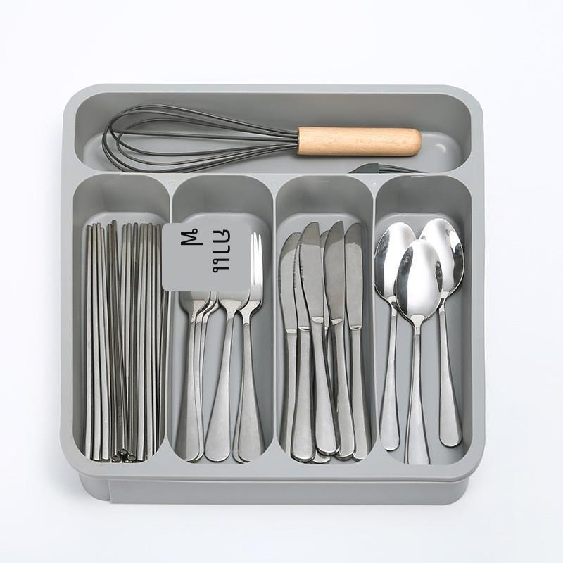 Cutlery Storage Tray Expandable Tableware Organizer Spoon Fo