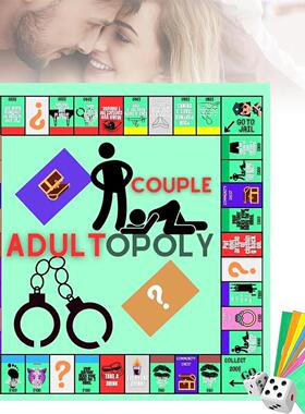 Couple Adultopoly Board Game Night Card Props  for Adult棋盘
