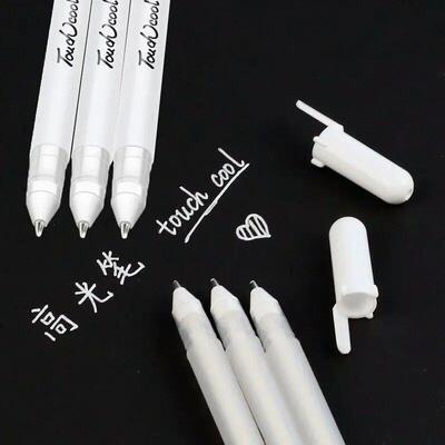 3/5pcs/10pcs Set 0.8mm Highlight Marker Pen White Ink Gel Pe