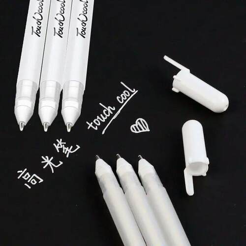 3/5pcs/10pcs Set 0.8mm Highlight Marker Pen White Ink Gel Pe