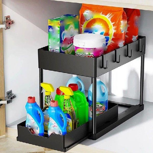 LUDA Under Sink Organizers And Storage, 2-Tier Large