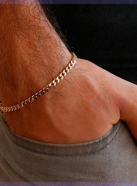 3-11毫米厚实迈阿密抑制炼手炼男士不锈钢