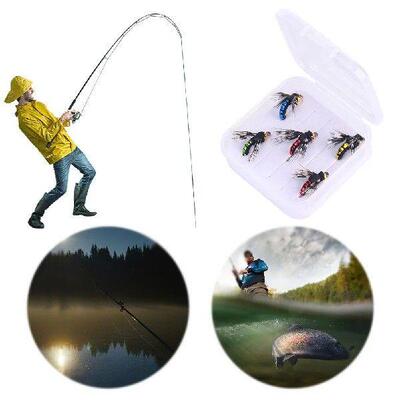 5pcs Bead Head Fast Fly Fishing Flies Artificial Insect