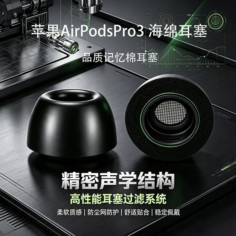 适用airpodspro3记忆海绵耳塞图片
