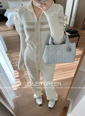 JALEN GREEN 一身温柔力！1-13/星星字母刺绣高领拉链针织毛衣女