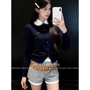 把显贵刻进骨子里 开衫 纽扣淑女风女上衣 JALEN 长袖 GREEN