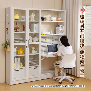 豫正书架透明玻璃门书柜展示柜痛柜储物柜图书馆书架收纳落地书柜