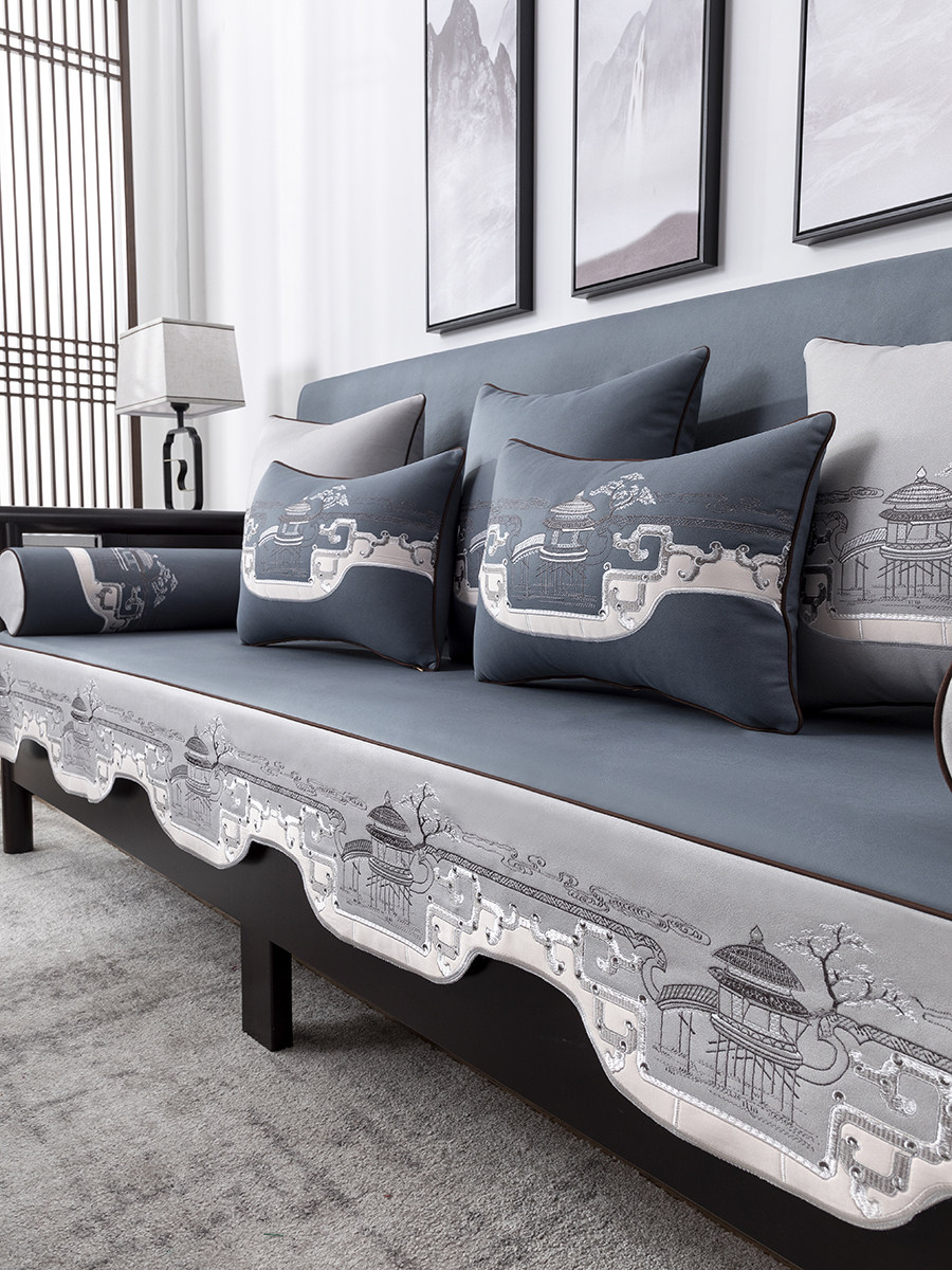 新中式沙发垫四季通用防水防滑实木沙发盖布高档中式红木套罩定制,居家布艺,沙发垫,淘宝优惠券,粉丝福利购,淘宝优惠卷