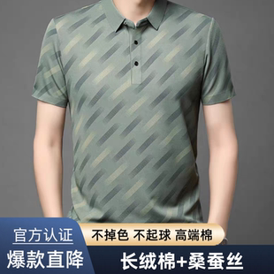 新款 短袖 2025夏季 男士 休闲百搭上衣男 T恤男翻领polo衫 中年爸爸装