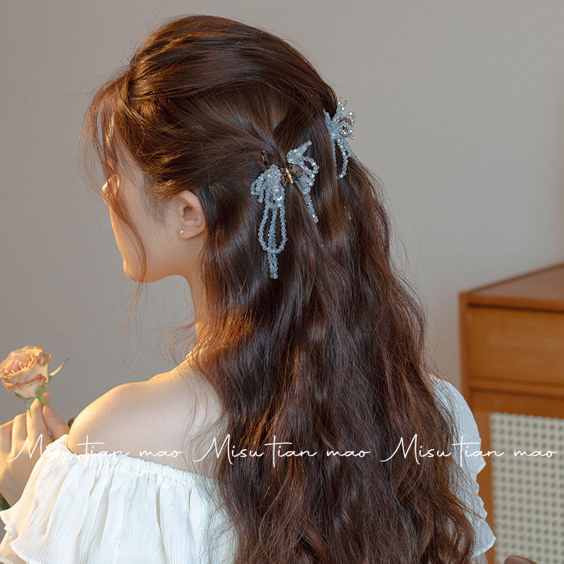 抓夹女高级感2025新款公主头水晶流苏蝴蝶结发饰小号夹子头饰发卡,饰品/流行首饰/时尚饰品新,发饰,淘宝优惠券,粉丝福利购,淘宝优惠卷