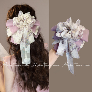 发夹女2025新款高端后脑勺夹子头饰高级感蝴蝶结发饰半扎发一字夹