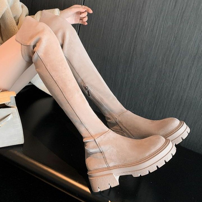 瘦瘦腿弹力长筒高筒靴子