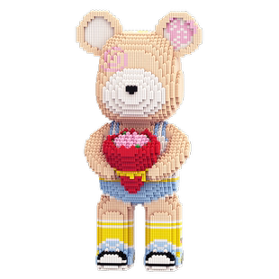 【直播宠粉】萌拼潮玩43厘米觳帛封印熊积木拼装玩具创意摆件礼物