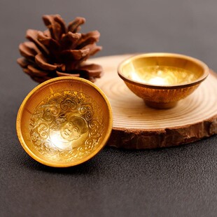 跨境 袖珍小碗摆件摆饰碗 镀金碗合金迷你金碗工艺品抓周道具拍照