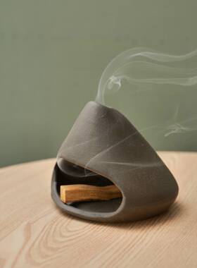 跨境陶瓷香炉圣木托盘架Palo Santo holder秘鲁圣木燃烧盘托盘圣