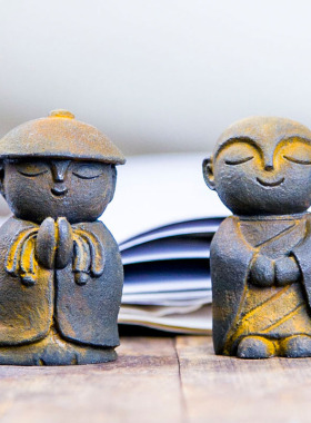 禅意创意可爱小和尚佛像摆件家居