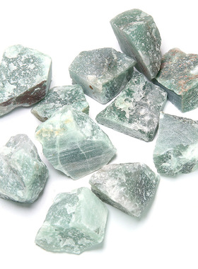 新大颗粒天然绿东陵玉原石鱼缸