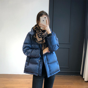专柜色 90白鹅绒服杜邦三防保暖显瘦连帽短款羽绒服2024冬F102532