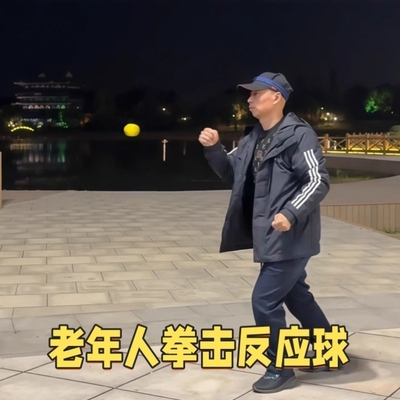 头戴式拳击反应球中老年人健身球成人训练速度回弹球大脑锻炼手球