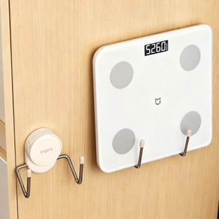 吸盘体重计支架壁挂上墙体脂秤收纳神器电子体重计挂墙置物架通用