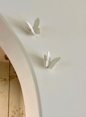 【家居美学】法式石膏蝴蝶客厅治愈情绪新家装饰摆件3d立体氛围感