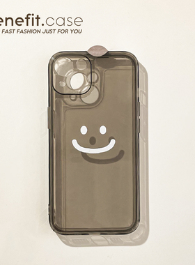 Benefit日韩ins简约笑脸17pro16适用15苹果13promax手机壳个性iphone12mini潮牌14promax软11xsmax韩风r透明
