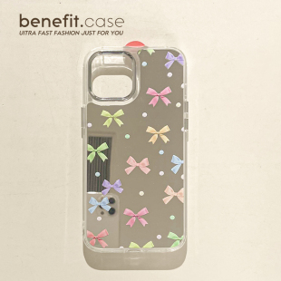 benefit彩色波点蝴蝶结17pro16适用iphone15promax苹果13手机壳14promax新款 12套11简约xsmax镜面xr硬壳8p7p