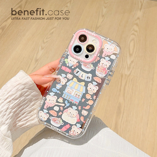 benefit日式 14套12创意11镜面xsmax硅胶xr防 美食可爱厨师小熊17适用于iphone16promax苹果15PRO手机壳13新款