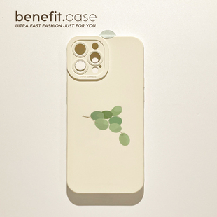 benefit简约插画香水葡萄17pro16适用iphone15promax苹果13手机壳14promax新款 12套11小众xsmax全包xr硅胶8p