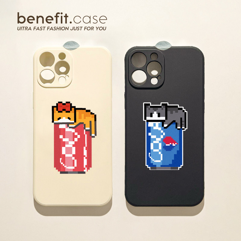 benefit搞笑素描猫咪17pro16适用iphone15promax苹果13手机壳14promax新款12套11情侣xsmax全包xr硅胶8plus防