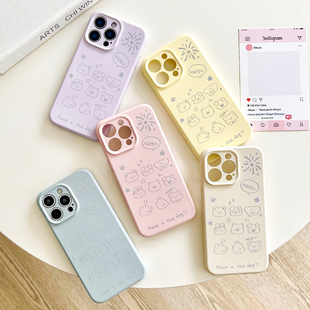 benefit可爱卡通小动物头像适用于iphone16promax苹果15PRO手机壳13新款 14套12创意11全包xsmax硅胶xr防摔8p7