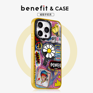 benefitGD权志龙应援棒涂鸦17适用于iphone16promax苹果15PRO晶盾磁吸手机壳13新款 14套12冰川纹防摔彩色边框