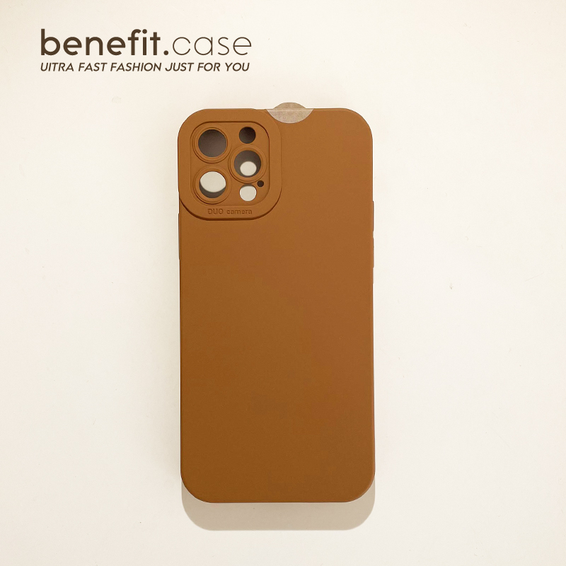 棕色软硅胶苹果手机壳日韩