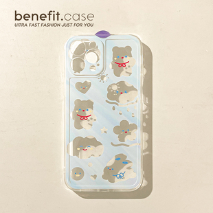 benefit可爱奶呼呼云朵17pro16适用iphone15promax苹果13手机壳14promax新款 12套11简约xsmax透明xr硅胶8p7p