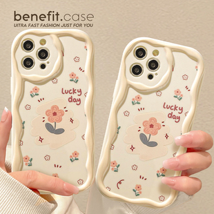 benefit文艺小清新小花朵17pro16适用于苹果15手机壳13iphone14promax新款 12套11小众xsmax全包xr硅胶8plus防