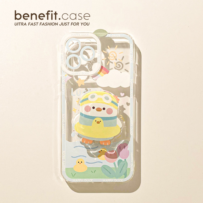 Benefit日韩趣味ins可爱泳圈鸭17pro16适用15苹果
