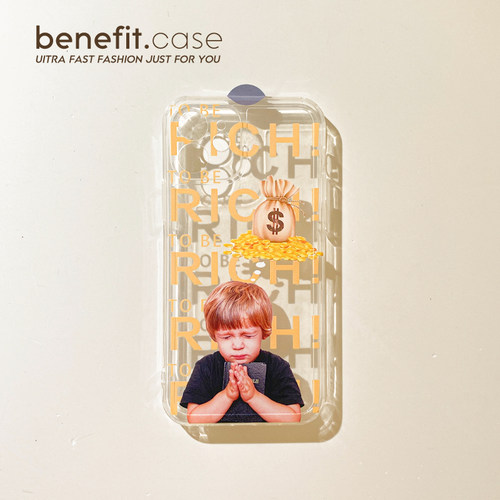 benefit许愿小男孩苹果手机壳