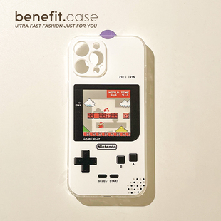 benefit简约超级玛丽17pro16适用于苹果15手机壳13iphone14promax新款 12套11简约xsmax透明xr全包8plus硅胶防