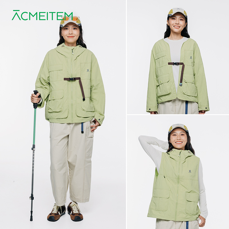 ACMEITEM爱棵米 户外二合一马甲外套徒步爬山运动扩版上衣男女