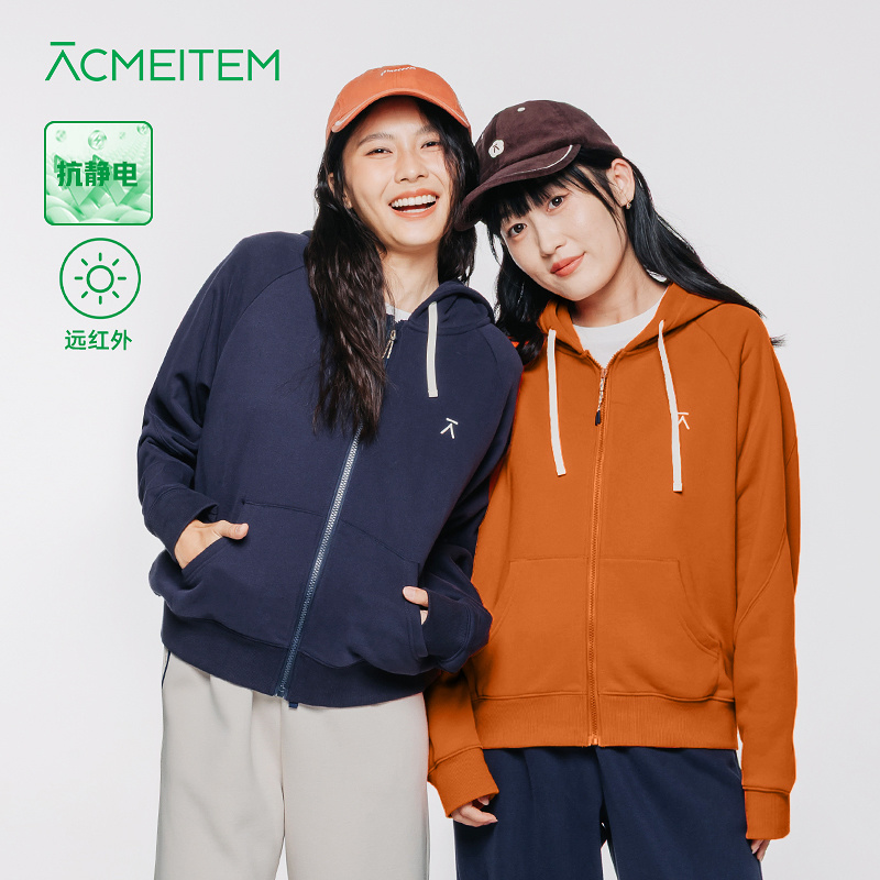 ACMEITEM爱棵米 城市户外休闲针织连帽外套保暖加绒上衣女