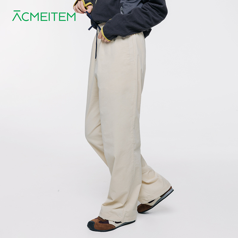 ACMEITEM爱棵米 户外亲子灯芯绒休闲长裤松紧腰系绳宽松裤子男女